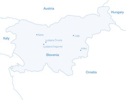 Karte der NephroCare Dialysezentren in Slowenien