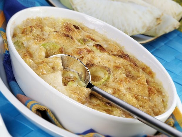 Überbackener Bärlauch-Kartoffelstampf