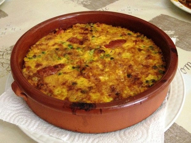 Reisauflauf mit Kruste